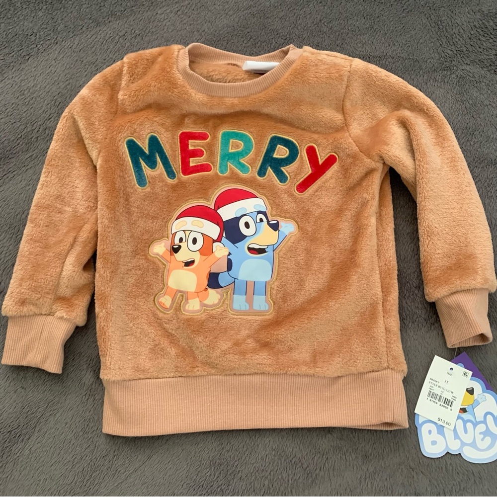 Toddler Bluey “Merry” cozy pullover long sleeve